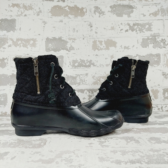 New Sperry Women's Saltwater Quilted Wool Duck Boots F852 - Picture 2 of 10